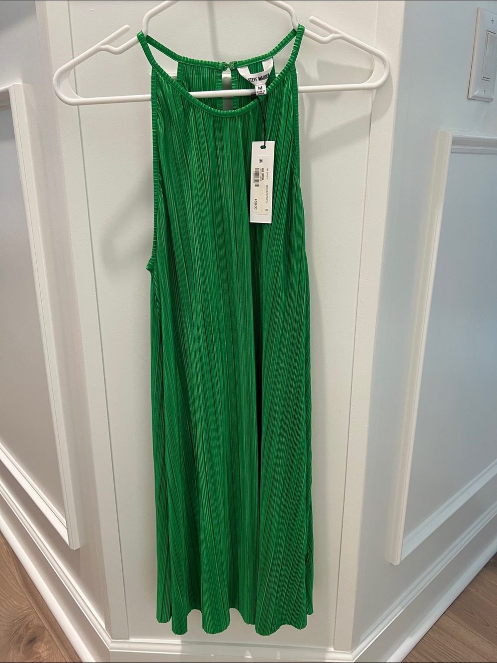 Steve Madden Green Pleated Maxi Dress